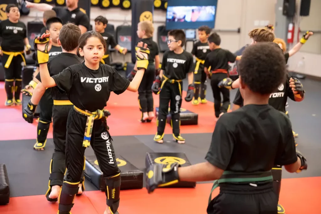 Kids in Victory Martial Arts Equipment During the Karate Training in Bandera, Texas