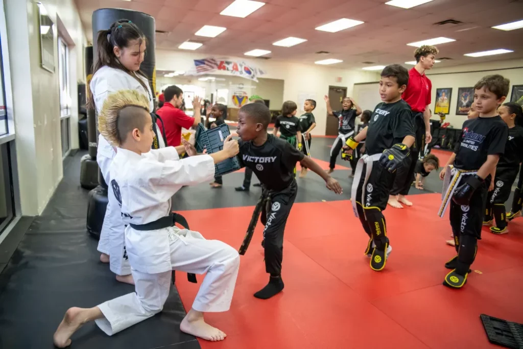 Kids Having Fun performing Karate Drills in Longwood, Florida