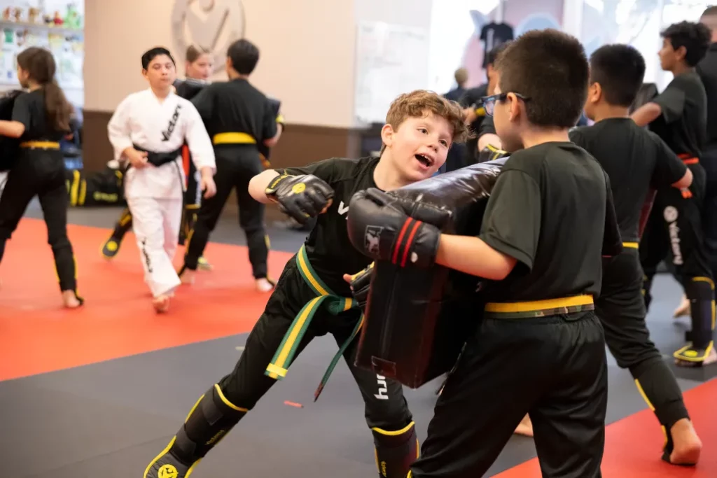 Two Boys Having Fun on Youth Karate Programs in Encinitas, CA